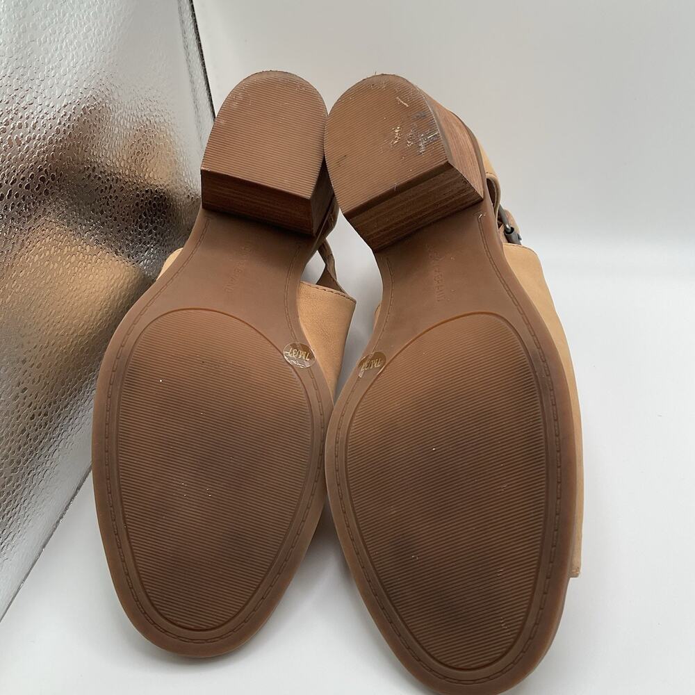 Lucky Brand Tan Open-Toe Leather Ankle Booties - Picture 9 of 11